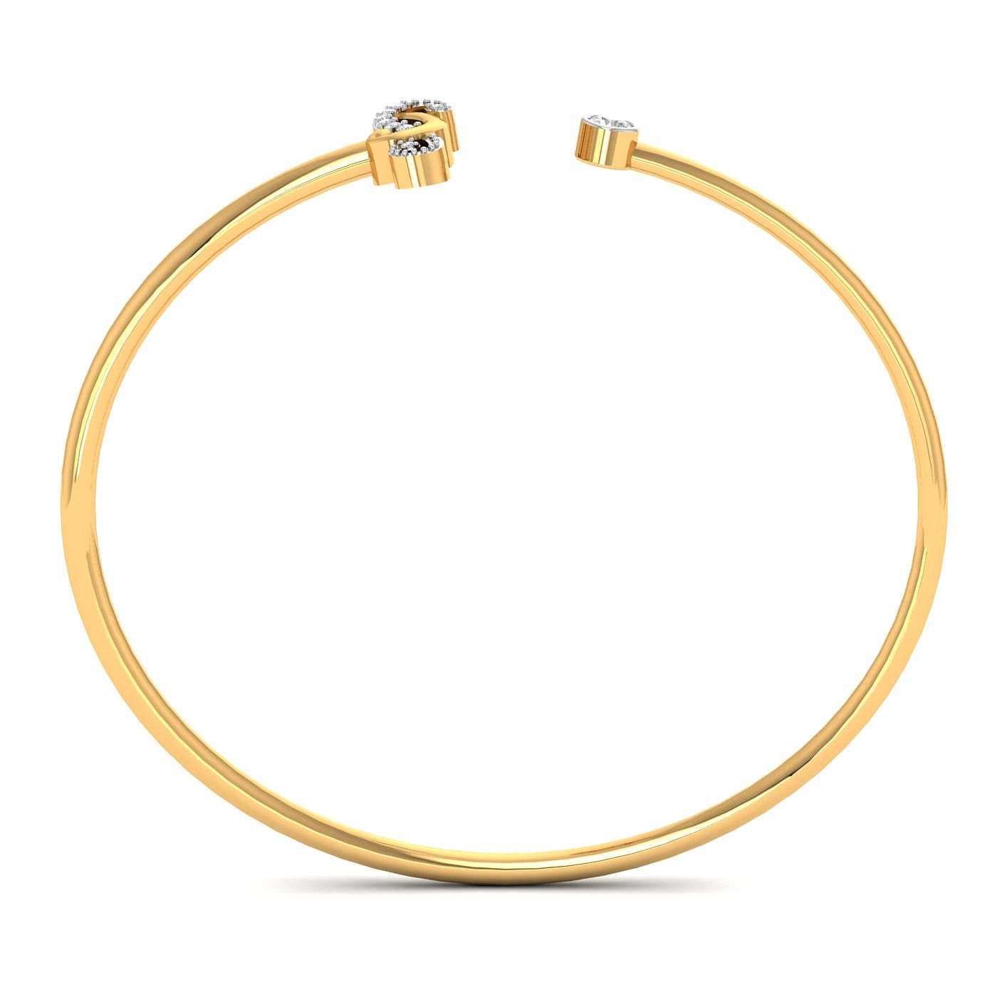 18k Yellow Gold Radha Glorious Diamond Bracelet Style For Women
